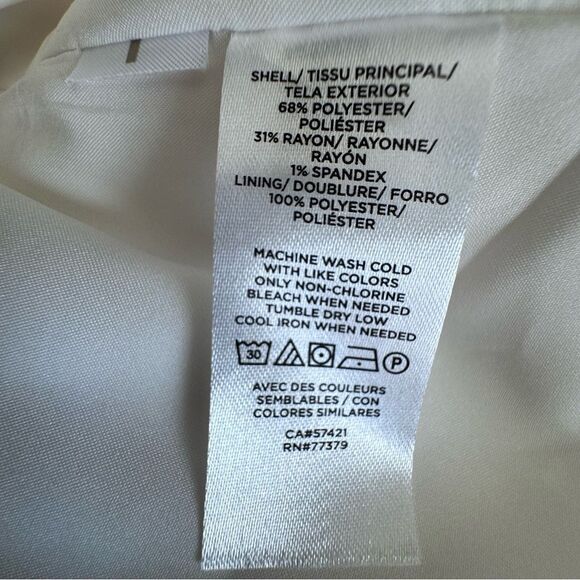 Talbots Women’s White Dress Pants Dressy High Waist Lined Trousers SZ 16P - Picture 11 of 12